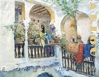 EDOUARD HERZIG PAUSE CAFE DANS LA CASBAH DALGER.jpg